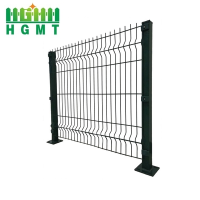 Outdoor Security PVC Green Coating 3d Welded Wire Mesh Fence Panel Bending Curved Perimeter Fence