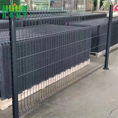 Outdoor Security PVC Green Coating 3d Welded Wire Mesh Fence Panel Bending Curved Perimeter Fence