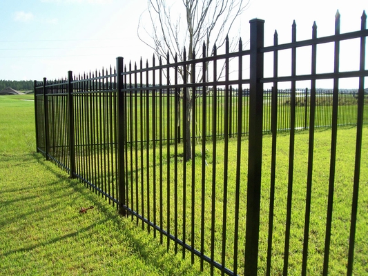 Anti-roest gegalvaniseerd stalen beveiligingshek decoratief buisvormig staartje aluminium tuin hek