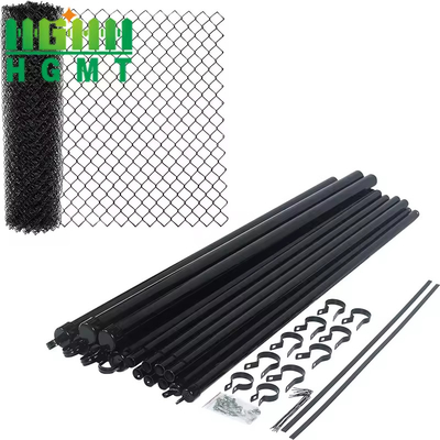 8 ft hoog 50x50 zwart vinyl gekleurd gegalvaniseerd privacy keten schakel hek systeem 2,5 mm