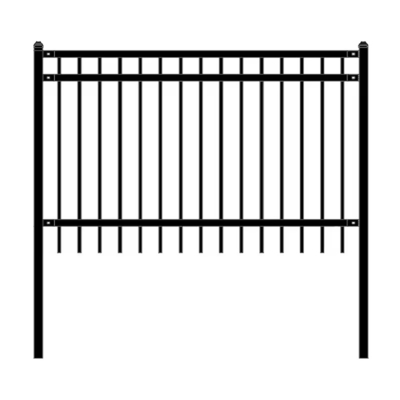 Buitenbeveiligingshek met metalen ijzeren aluminiumpaneel Tubulaire garnizoen voor huis Tuin Plastic frame Steel driveway gaten
