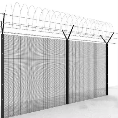 Vierkante paal 1,8 m anti-klim 358 Veiligheids hek gegalvaniseerd poeder gecoat staal en PVC voor boerderij woning