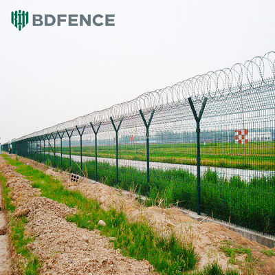 Airport Perimeter Electric Security AOA Fence Fencing 50mmx100mm For Airport Area